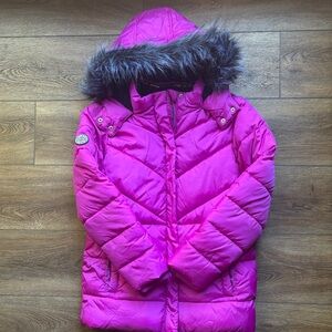 Justice Vibrant Pink and Black Winter Jacket